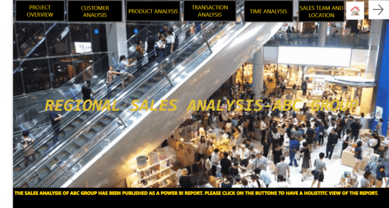 Regional sales analysis – abc group
